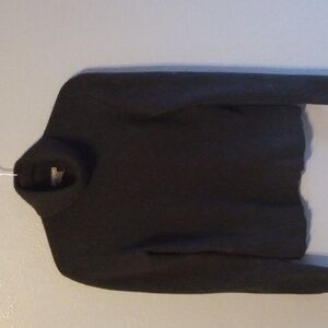 Ann Taylor Black Ribbed Heavy 100% Wool Turtleneck M